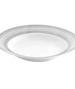 10 Strawberry Street Iriana Silver Rim Soup Set of 6