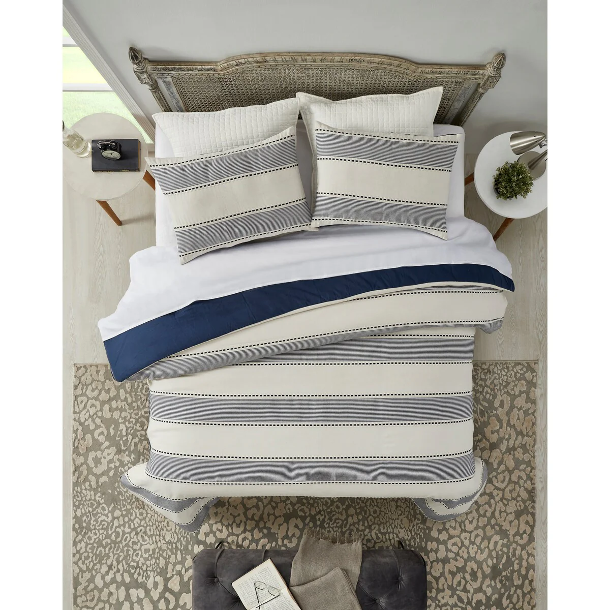 Better Trends Janson Collection Poly/Cotton Comforter Set with Sham - Absorbent, Moisture-Wicking, Machine Washable, Tumble Dry