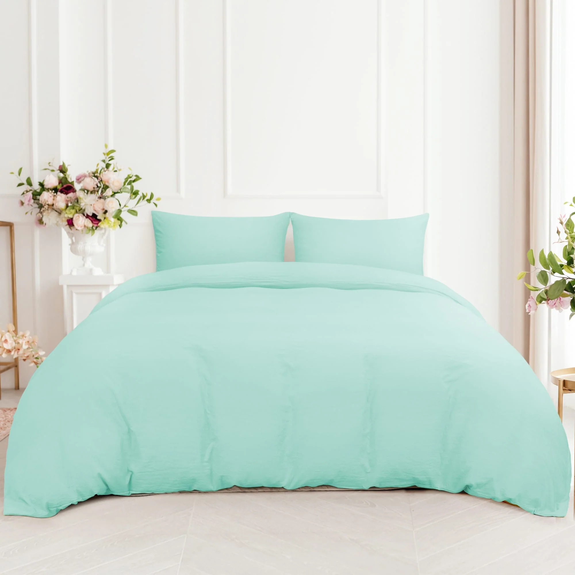 3 Pieces Microfiber Soft Breathable Duvet Cover Set