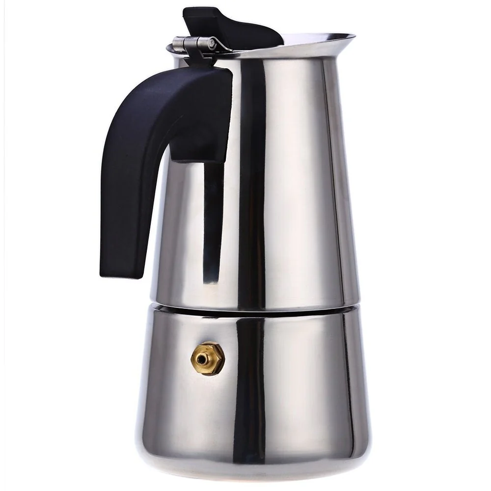 100ML 2-Cup Stainless Steel Mocha Espresso Latte Percolator Coffee Maker Pot