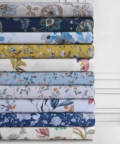 Azores Home Organic Cotton Sateen 300 Thread Count Deep Pocket Sheet Set