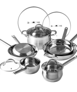 Bergner 12-Piece Stainless Steel Dishwasher Safe Induction Ready Set