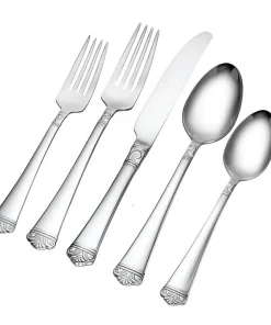 Argent Orfèvres™ New Castle - 75 Piece Flatware, Service for 12 with 3 Piece Serving Set, 18/10