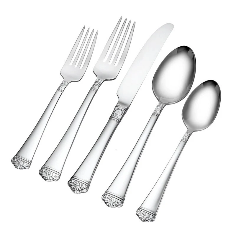 Argent Orfèvres™ New Castle - 75 Piece Flatware, Service for 12 with 3 Piece Serving Set, 18/10
