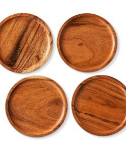 Acacia Plate, Set of 4 - Natural