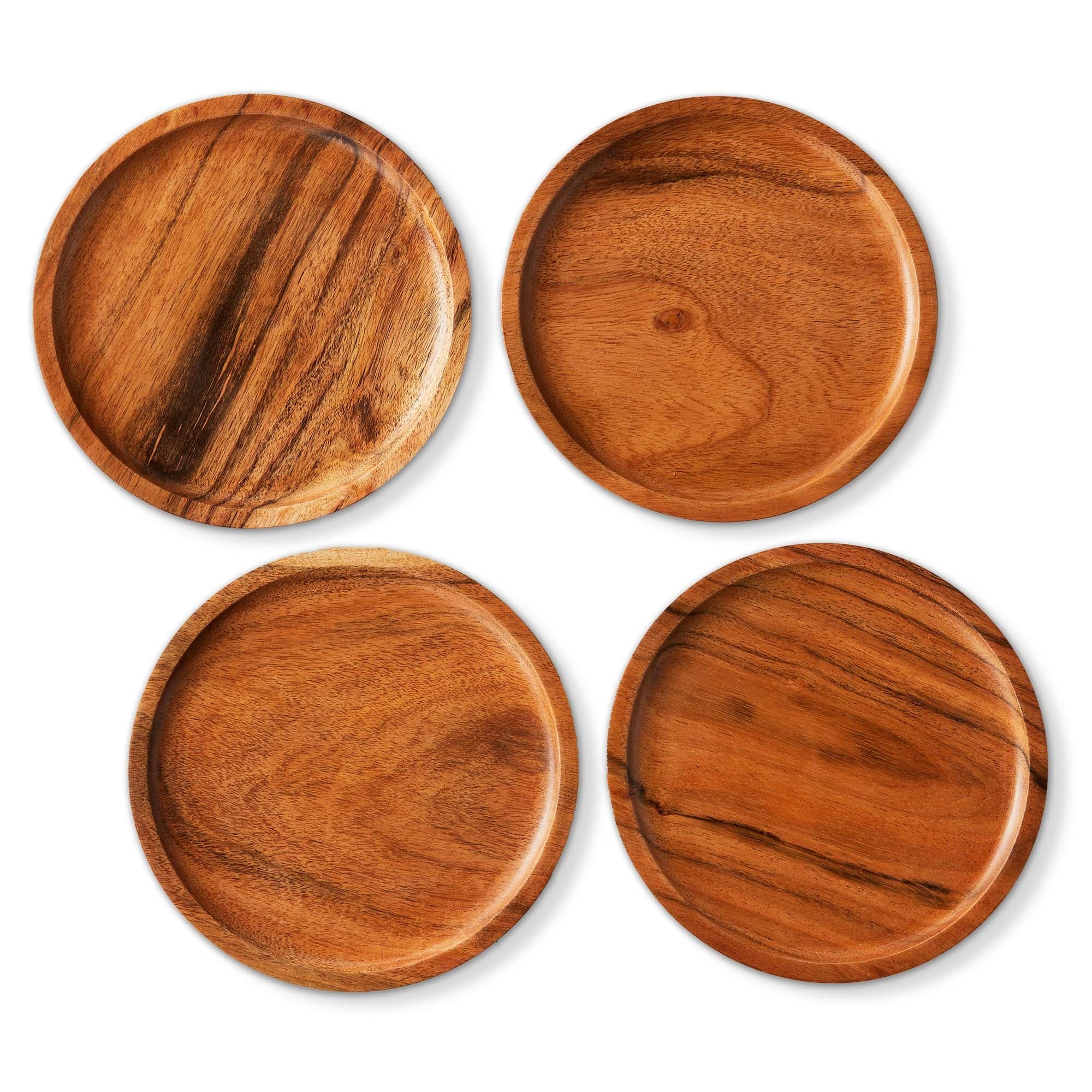 Acacia Plate, Set of 4 - Natural
