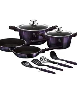 Berlinger Haus 10-Piece Cookware Purple Eclipse Collection - 21.7 x 13.6 x 6.1