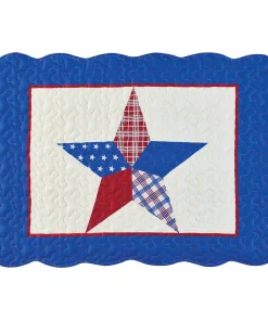 Americana Plaid & Patchwork Star Pillow Sham