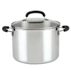 Farberware Brilliance Stockpot with Lid, 8 Quart, Stainless Steel - 8 Quart