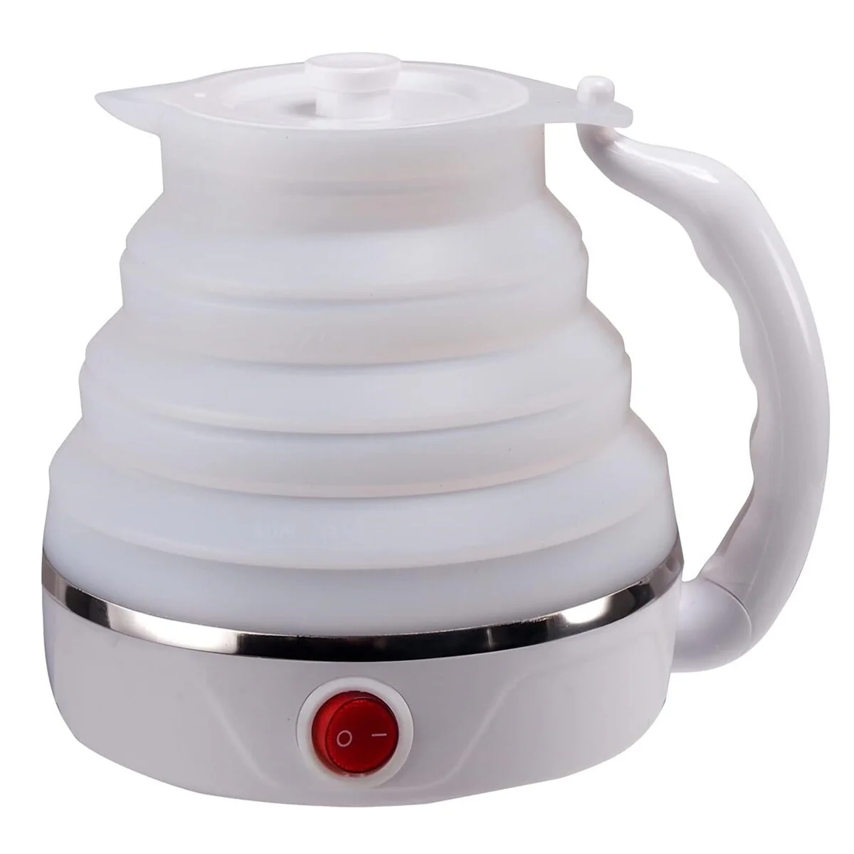 Fordable Silicone Electric Travel kettle White 600ML