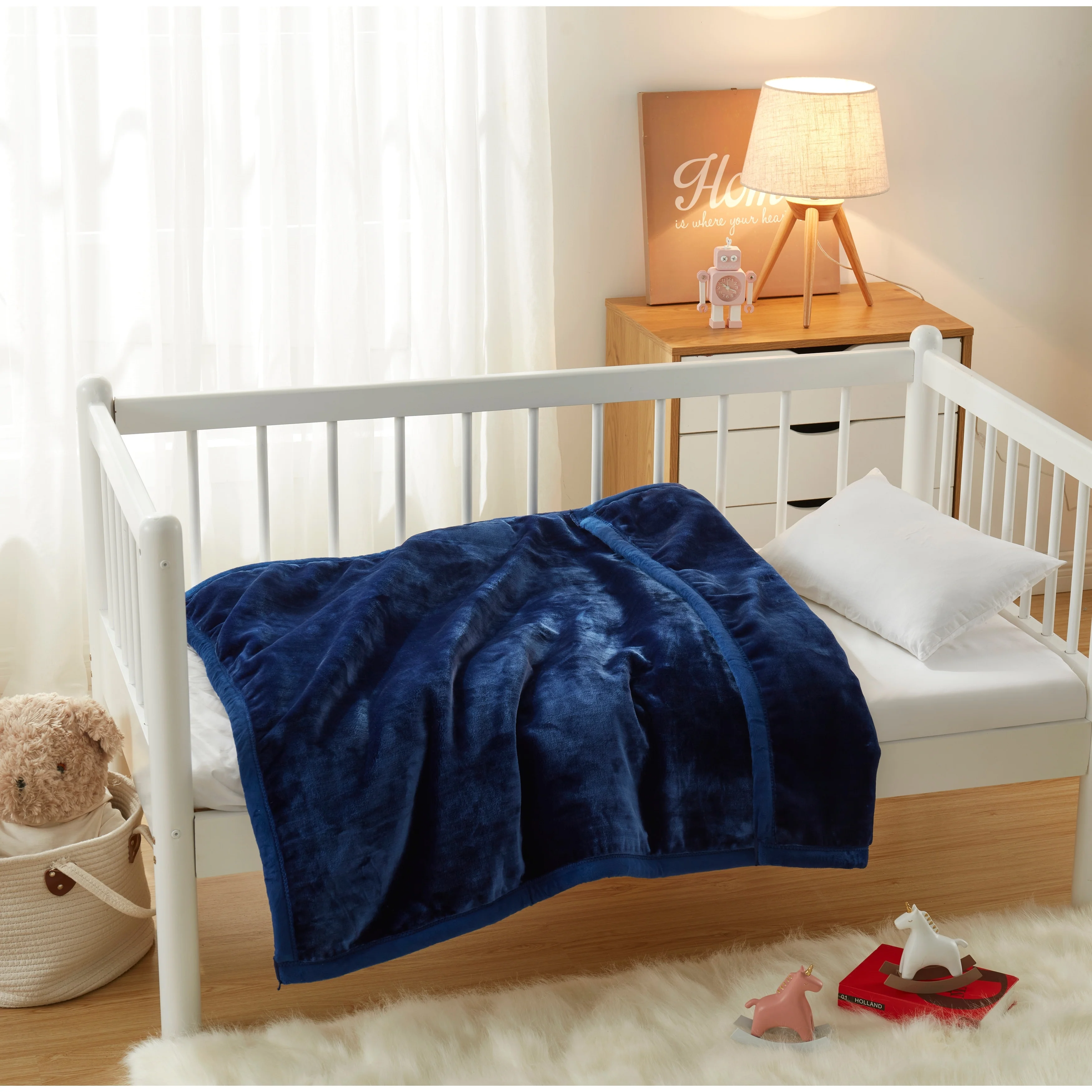 Clara Clark Ultra Soft Baby Blanket - Micro Mink Toddler Bed Blanket - All Season Multifunctional Toddler Blanket