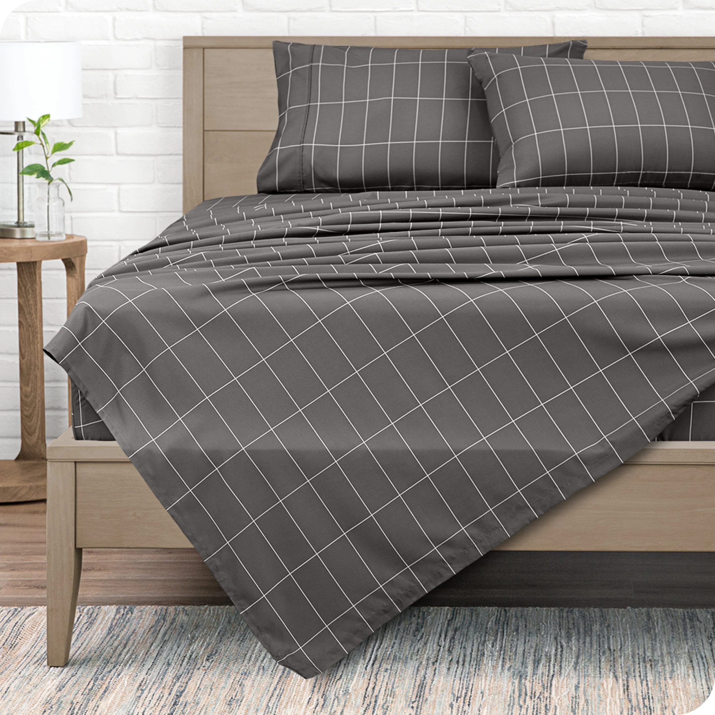 Bare Home Double Brushed Deep Pocket Printed Sheet Set