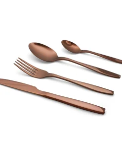 Elyon Lev Mirror Colored Stainless Steel Flatware Set