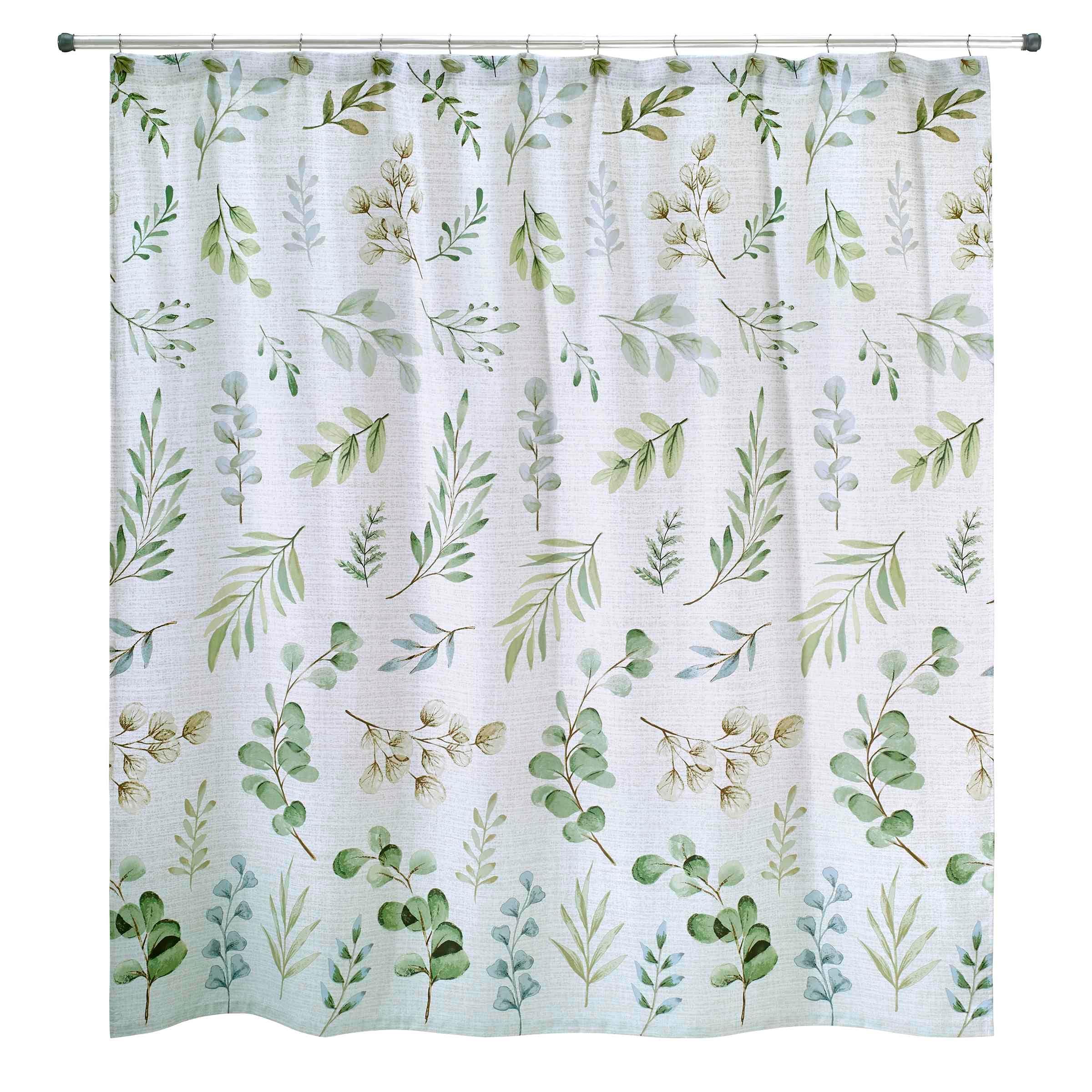 Avanti Linens Ombre Leaves Shower Curtain
