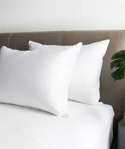 700 Fill Power Luxury White Duck Down Bed Pillow by BOKSER HOME