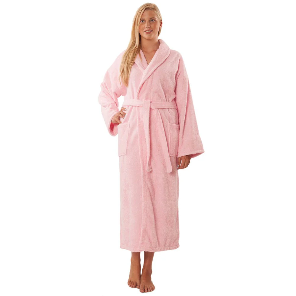 100-percent Pure Turkish Cotton Shawl Collar Terry Unisex Bathrobe