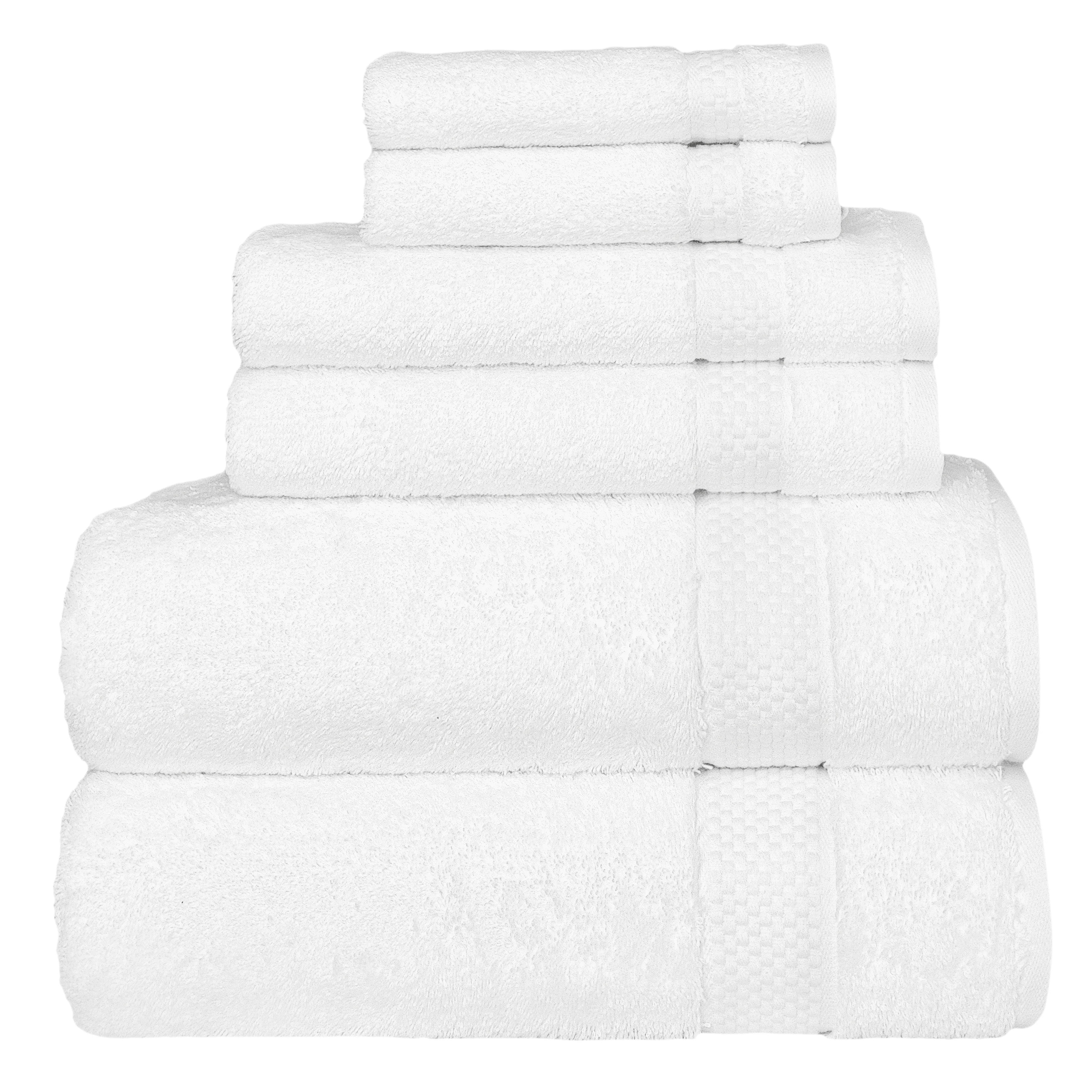 Authentic Hotel and Spa 100% Aeagean Long Staple Turkish Cotton STARLIGHT Terry 6 Piece Towel Set