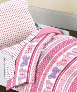 Dream Factory Butterfly Dots 4-piece Toddler Comforter Set