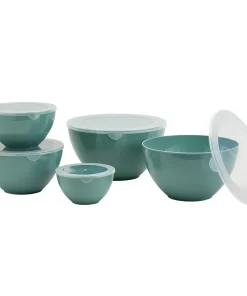 10 Piece Mixing Bowl Set with Lids, Fern Green