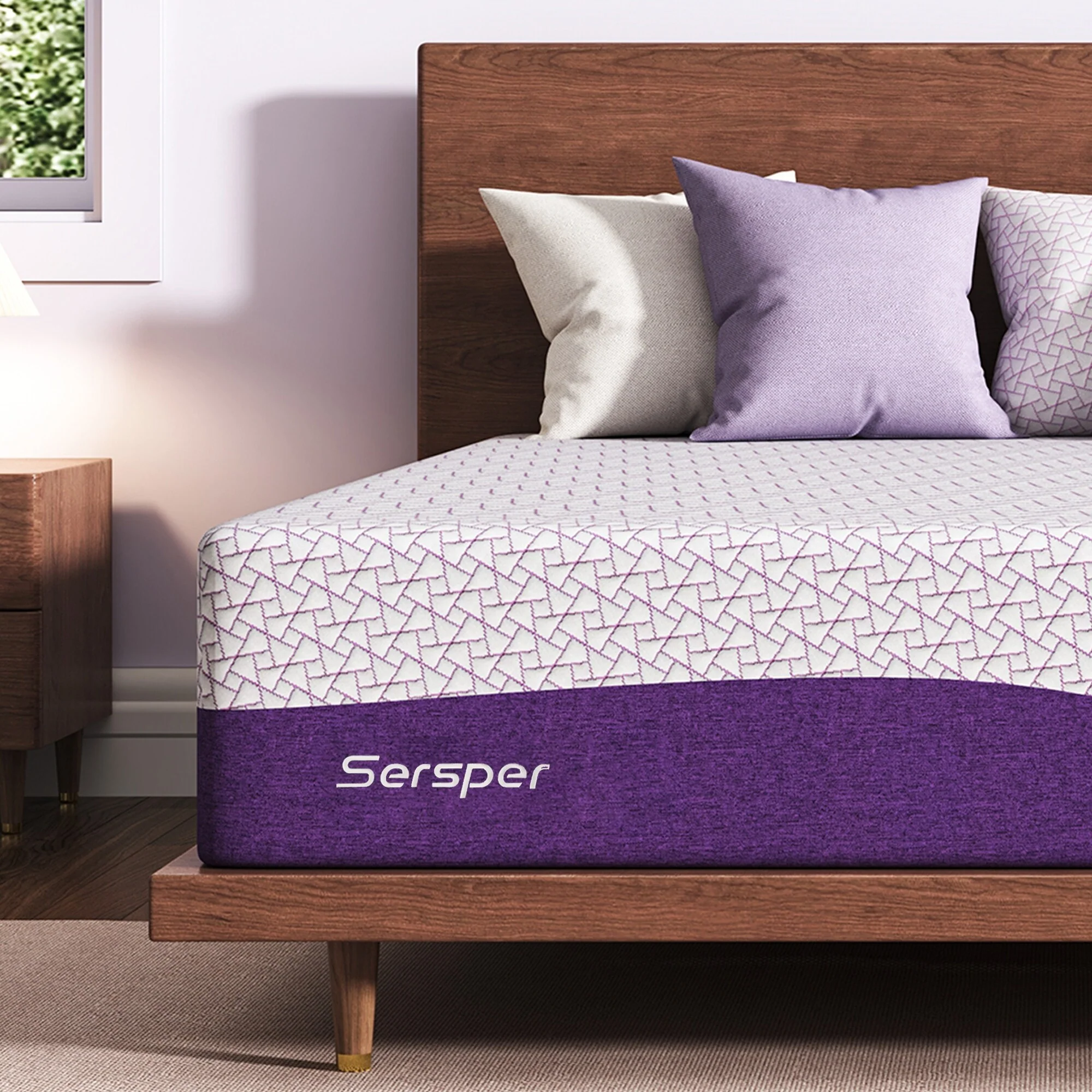 12 Inch Medium Firm Copper Gel Memory Foam Mattress for Back & Pressure Relief - CertiPUR-US Certified