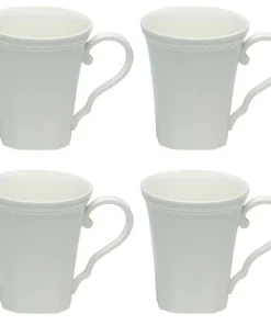 Classic White Mugs 14oz Set/4