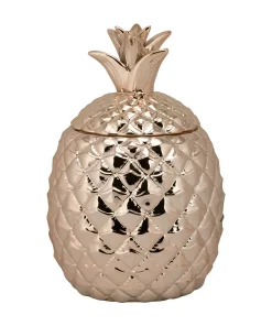 10 Strawberry Street Rose-gold Ceramic Pineapple Canister
