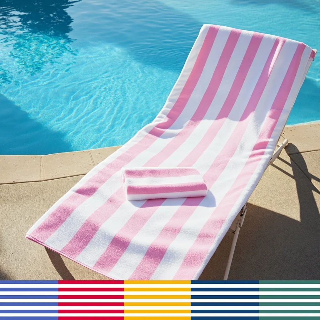 Large Cabana Stripe Beach Towel 30"x60", 35"x70"