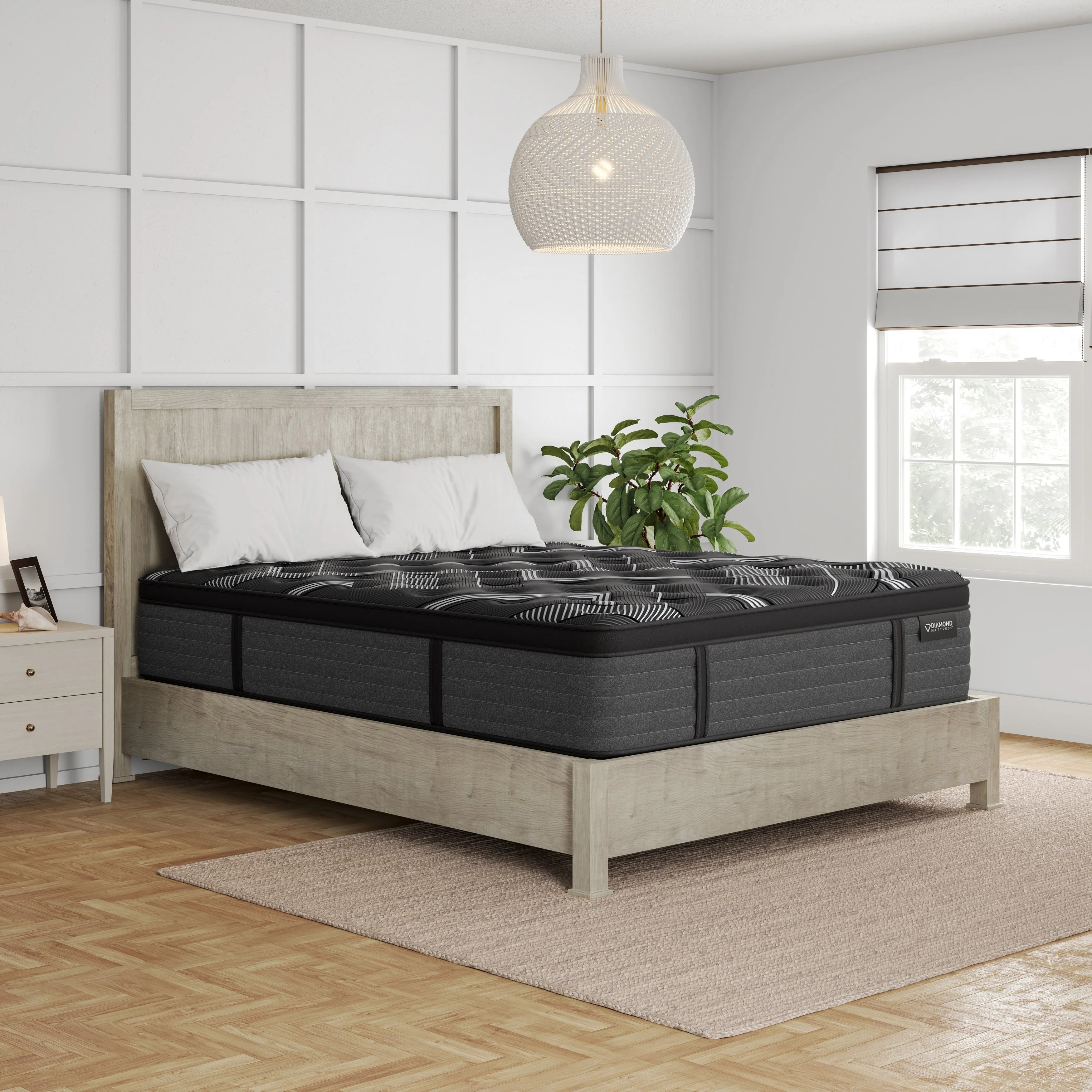 Banff Breeze, Ultra-Cool Graphite Infused Memory Foam Euro Top Hybrid Mattress, CertiPUR US and Greenguard Gold Certified