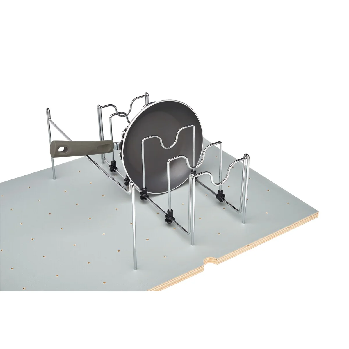 Chrome Pan Org for Drawer Peg Boards-Trimmable - 7.75"W x 15.25"D x 7.63"H