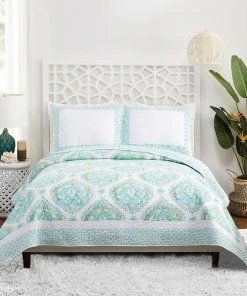 Dena Home Bohemian Breeze King Quilt Set, 3 Pieces