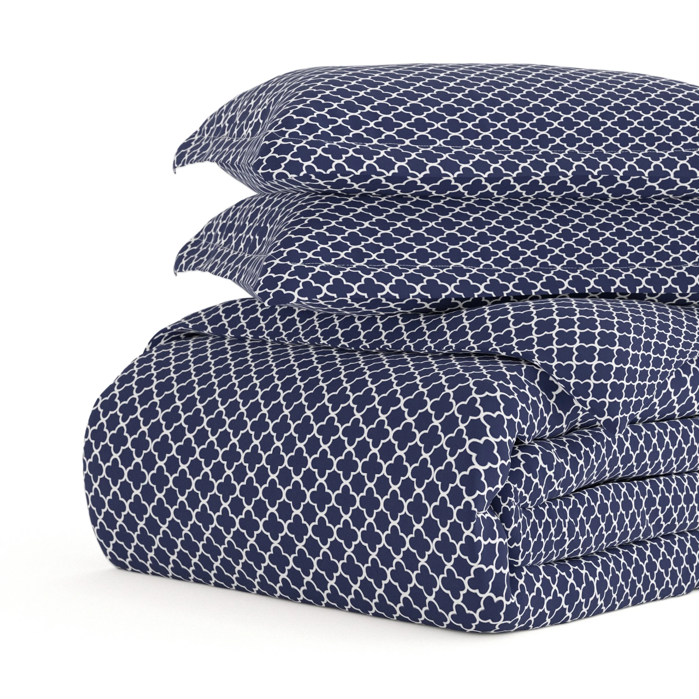 Becky Cameron Quatrefoil 3-piece Duvet Cover Set