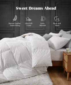 All-season Medium Warmth Luxury Goose Down Blend Duvet Insert Comforter