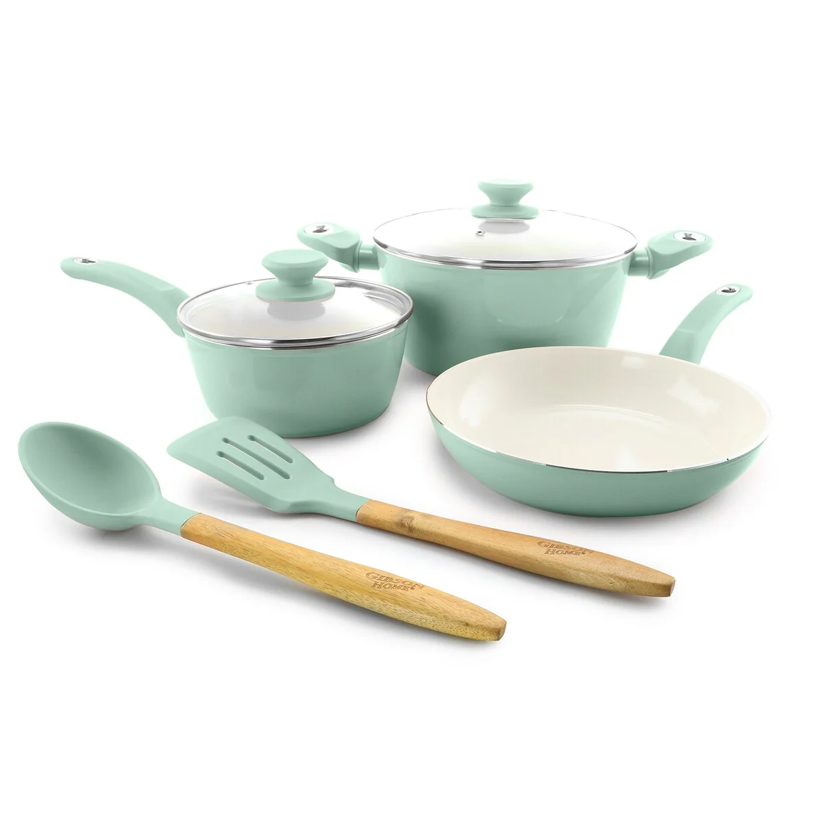 7 Piece Cookware Set in Aqua