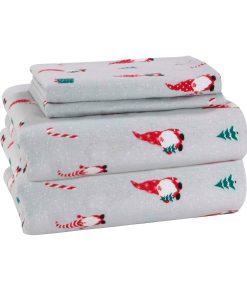Avanti Linens Gnome Sweet Gnome Flannel Full Sheet Set