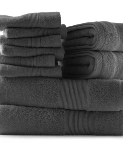 Hearth & Harbor 100 Percent Cotton Ultra Soft and Absorbent Bath Towel Set