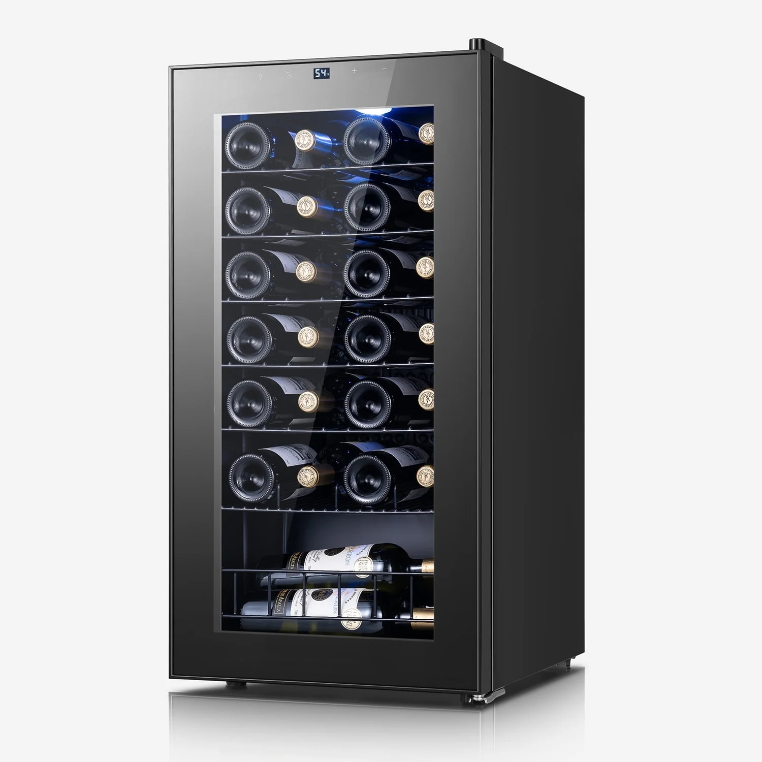 17 Inch 28 Bottle Wine/Beverage Fridge, Stainless Steel Wine Cooler for Home & Commercial Use