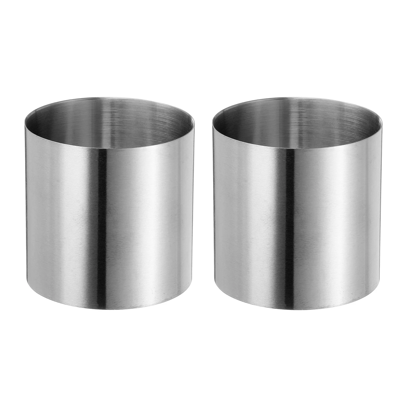 2PCS Round Cake Ring Stainless Steel Pastry Mousse Dessert Ring