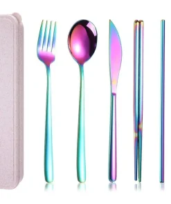 6Pcs Portable Stainless Steel Flatware