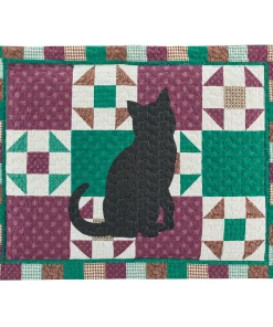 Charming Cat Silhouette Patchwork Pillow Sham
