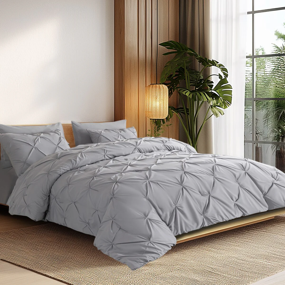 6/8-Piece Pinch Pleat Comforters Bedding Sets for All Season