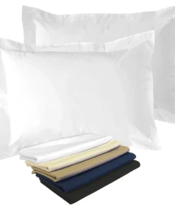 Cotton Blend Poplin Tailored Decorative Pillow Shams (Pack of 2)