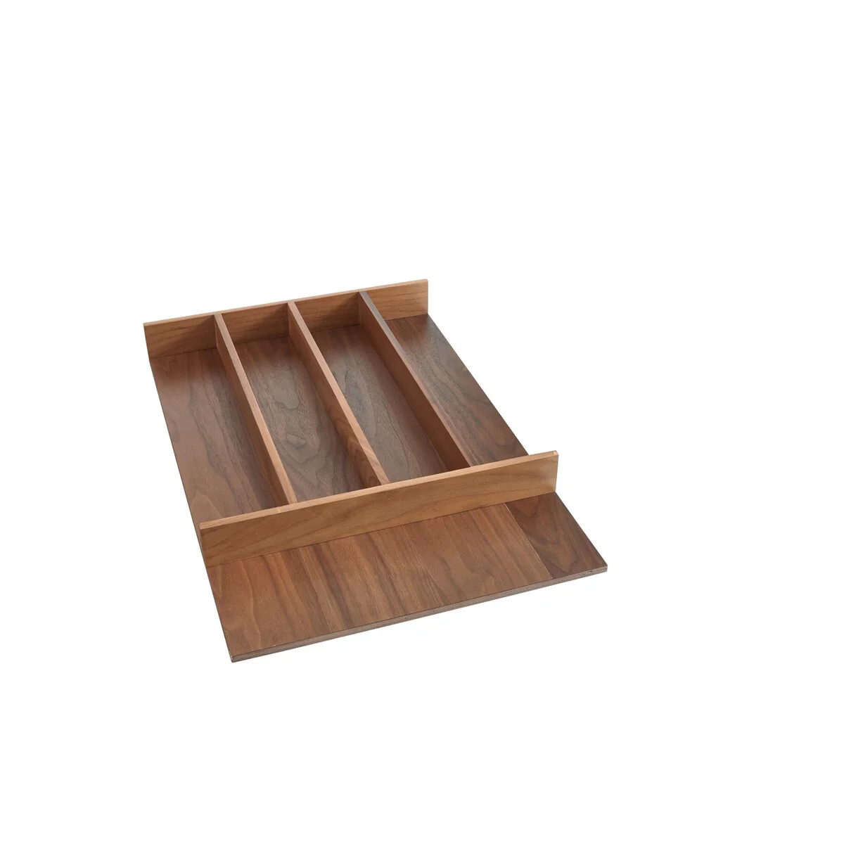 18.5 in Short Walnut Utility Tray Insert - 18.5"W x 22"D x 2.38"H