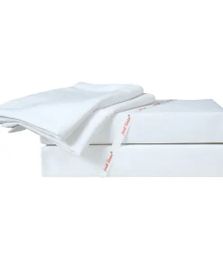 Just Linen 400 TC 100% Egyptian Cotton Percale Solid Colours Queen Sheet Set with 18 Inch Deep Pocketed Fitted Sheet