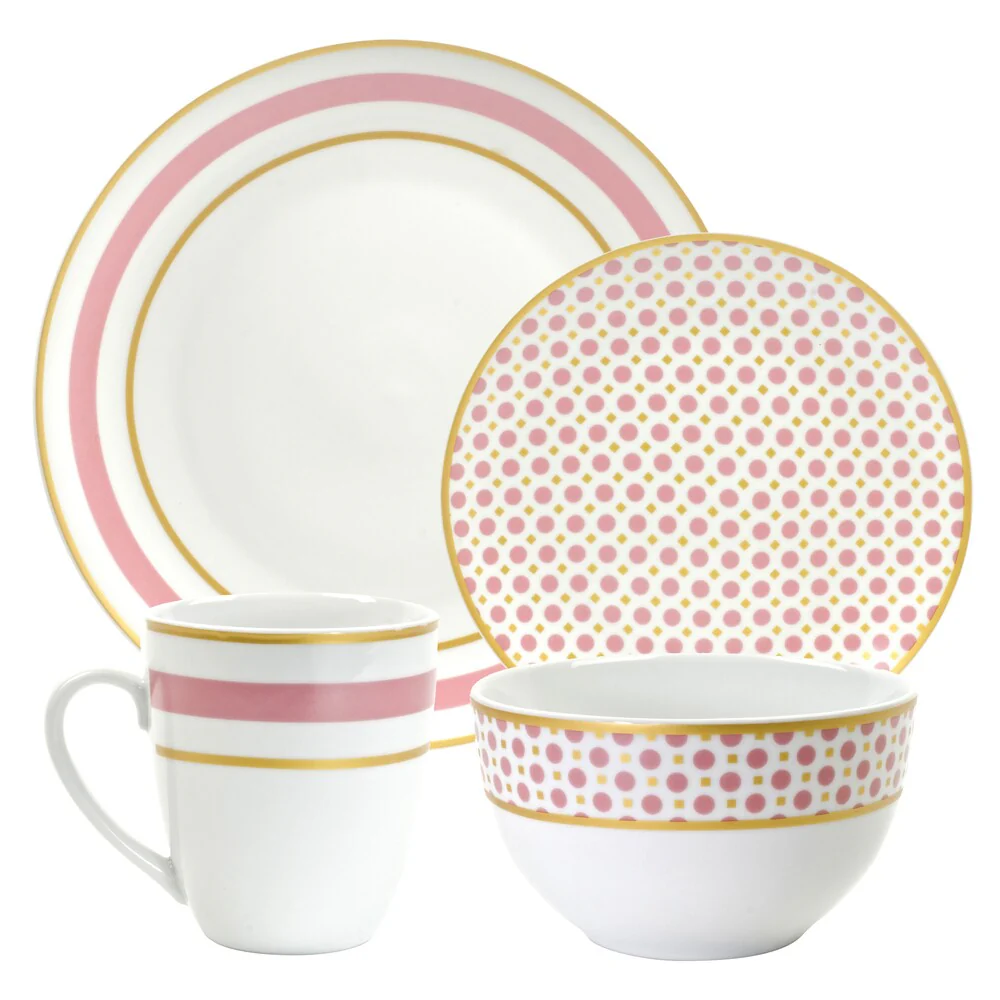 10 Strawberry Street Coral 16-piece Dinnerware Set