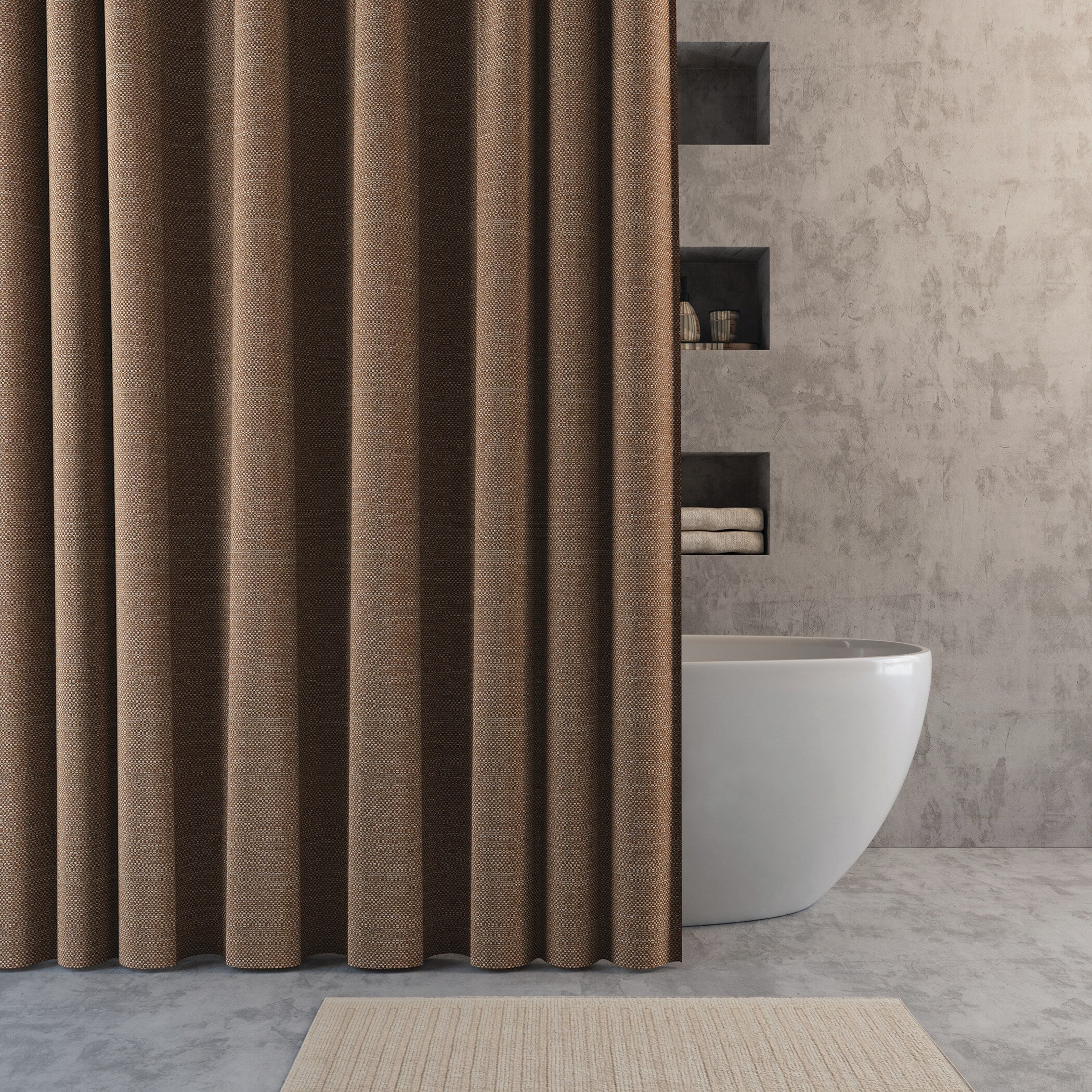 Indigo Road by Egypt Sherrod Suhana Contrast Tweed 1-Piece Shower Curtain