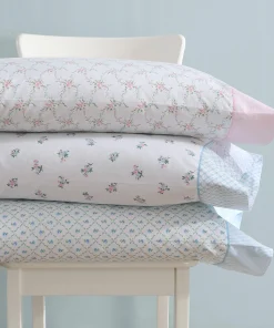 Laura Ashley Percale Cotton Printed Hem Sheet Sets