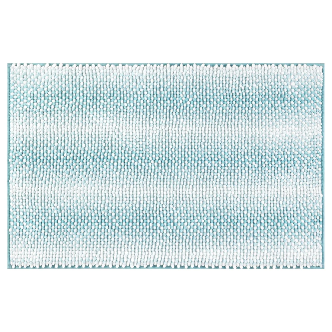 Chenille Bathroom Rug, Soft and Absorbent Bath Mat Non-Slip Striped Rug Luxury Plush Shaggy Bath Mat