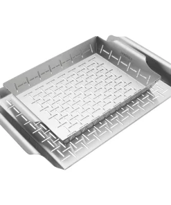 Henckels BBQ 2-pc Stainless Steel Grill Topper And Basket Set