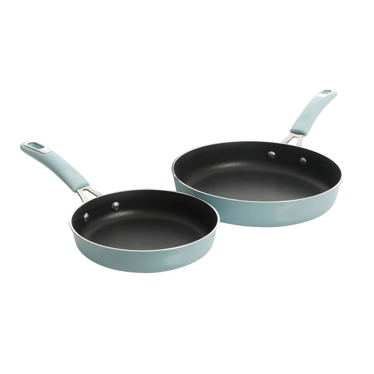 Kenmore Elite Andover 2 Piece Nonstick Al Frying Pan Set Glacier Blue