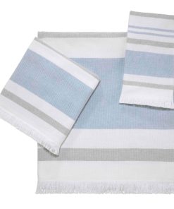 Izod Clubhouse Stripe 3-Piece Towel Set - Towel 3pc Set - B/H/FT
